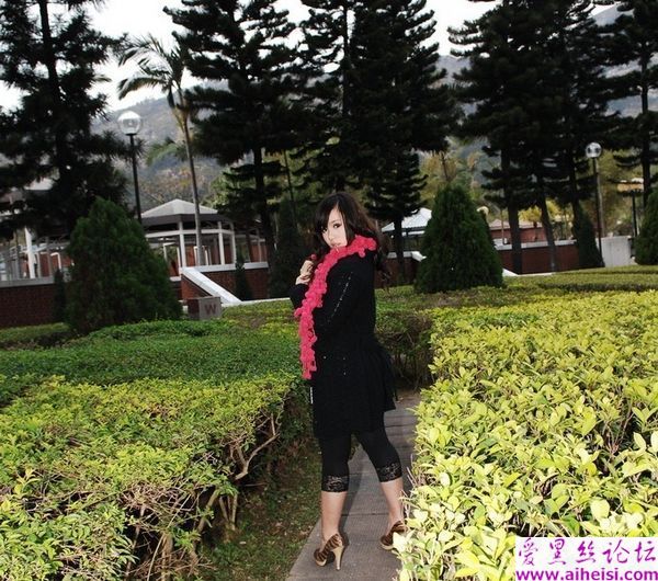 草地上秀美腿