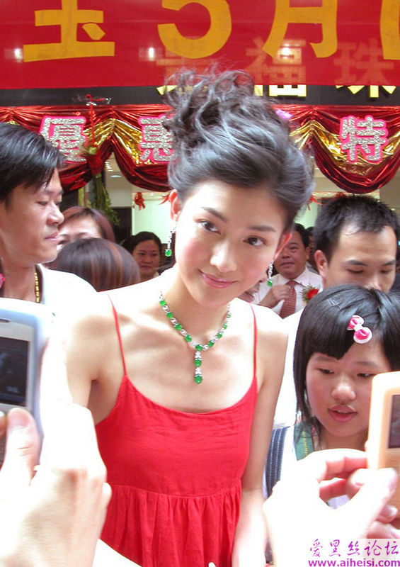 香港明星李彩桦出席商业活动时的高清数码现场图片