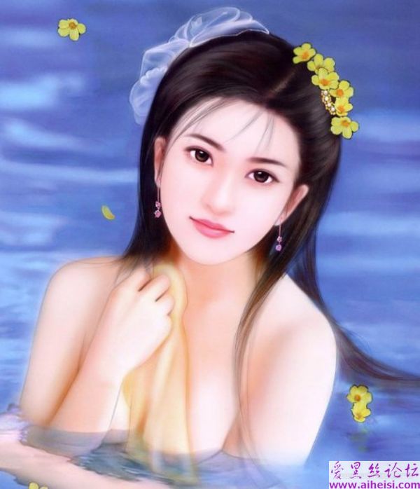 国产古装美女油画