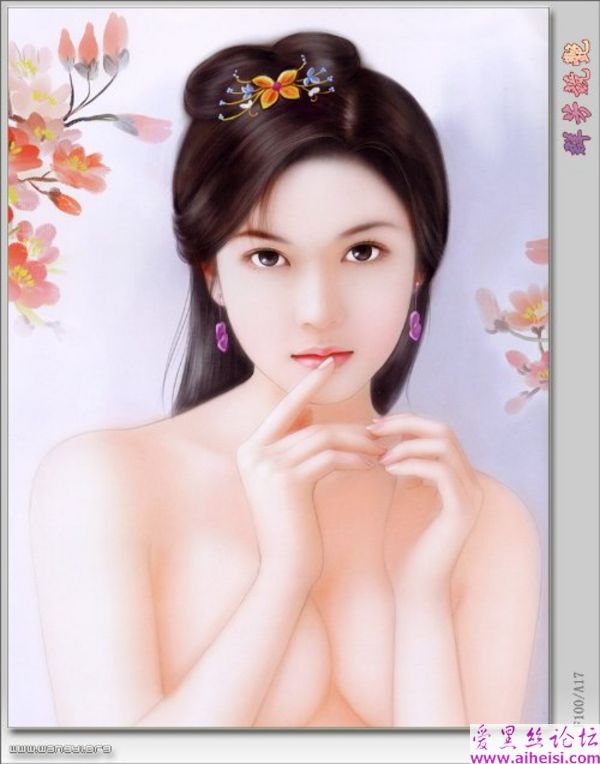 国产古装美女油画