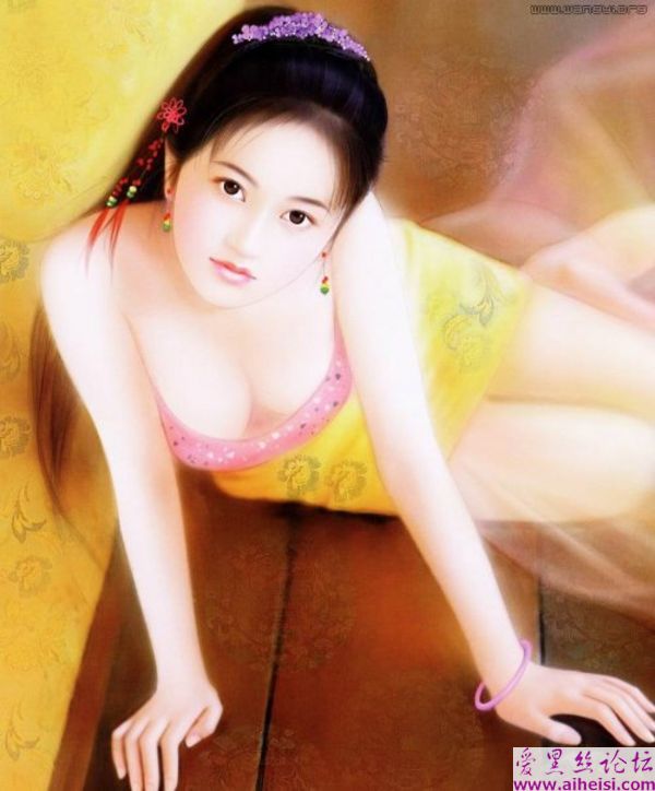 国产古装美女油画