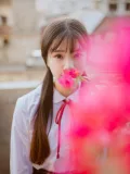 双马尾可爱美女夏日海边写真唯美摄影