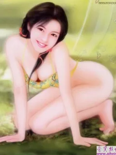 国产古装美女油画